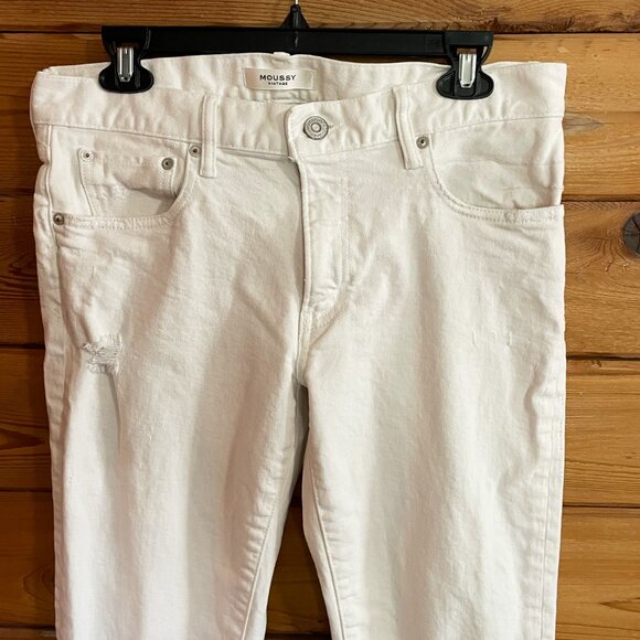 Moussy Vintage distressed White Skinny Jeans Size 30 - Picture 5 of 9